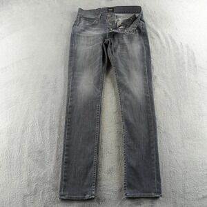 Hudson Blake Jeans Mens 28 (Fits 29x33) Gray Slim Straight Denim Made USA